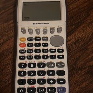 Casio FX-9750GII Graphing Calculator - White used missing back